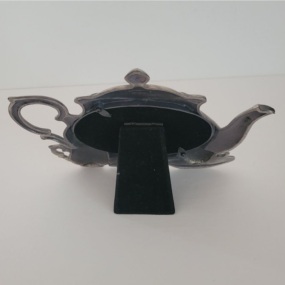 LINCO Silvertone Pewter Teapot Picture Frame - Picture 3 of 11
